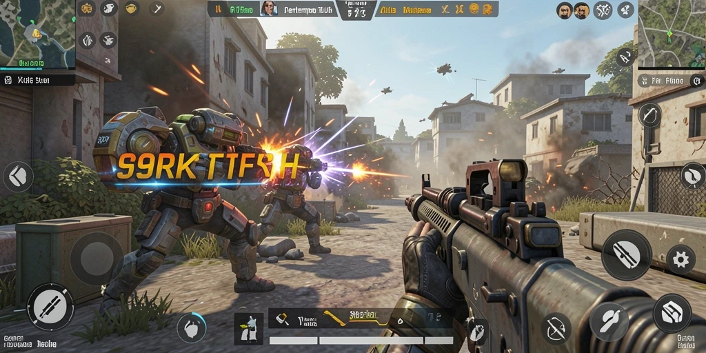 Tampilan gameplay 99RK dengan aksi mendebarkan dalam pertempuran FPS.