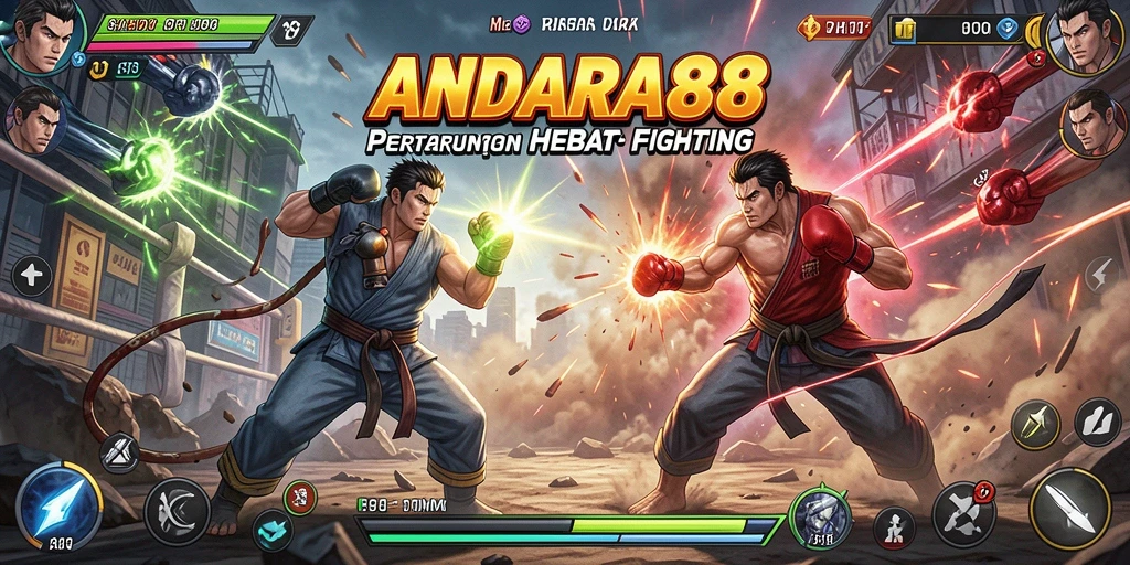 Tampilan aksi pertarungan di ANDARA88 yang mendebarkan.