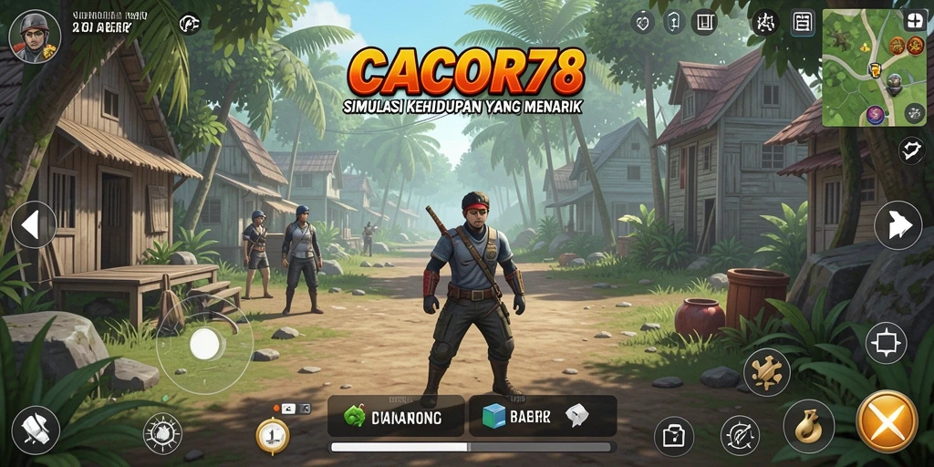 Tangkapan layar utama menampilkan aksi seru dalam <strong>CACOR78</strong>.