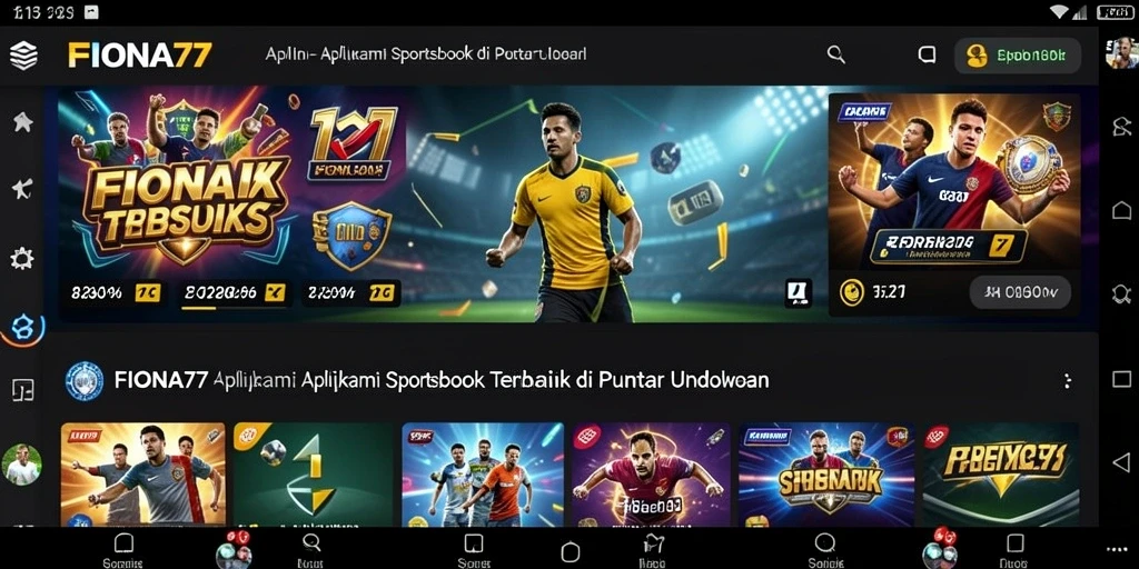 Screenshot FIONA77 menunjukkan pengalaman taruhan olahraga yang seru.
