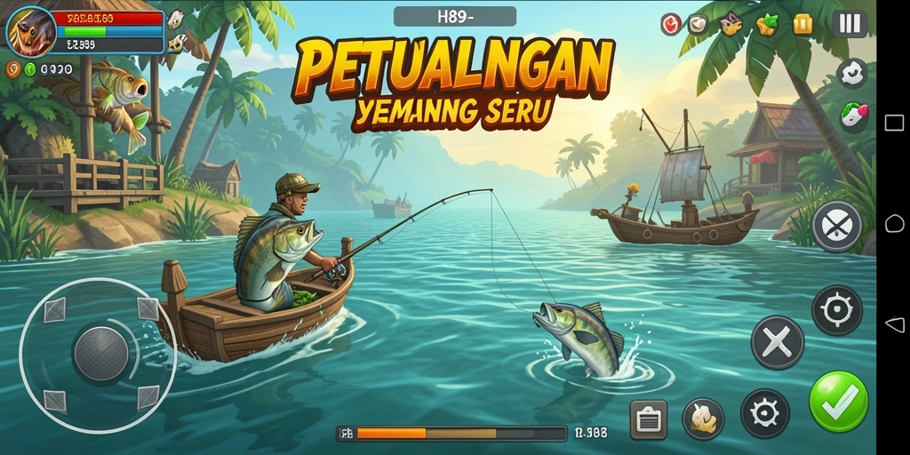Tampilan gameplay H89 dengan aksi memancing yang mendebarkan.