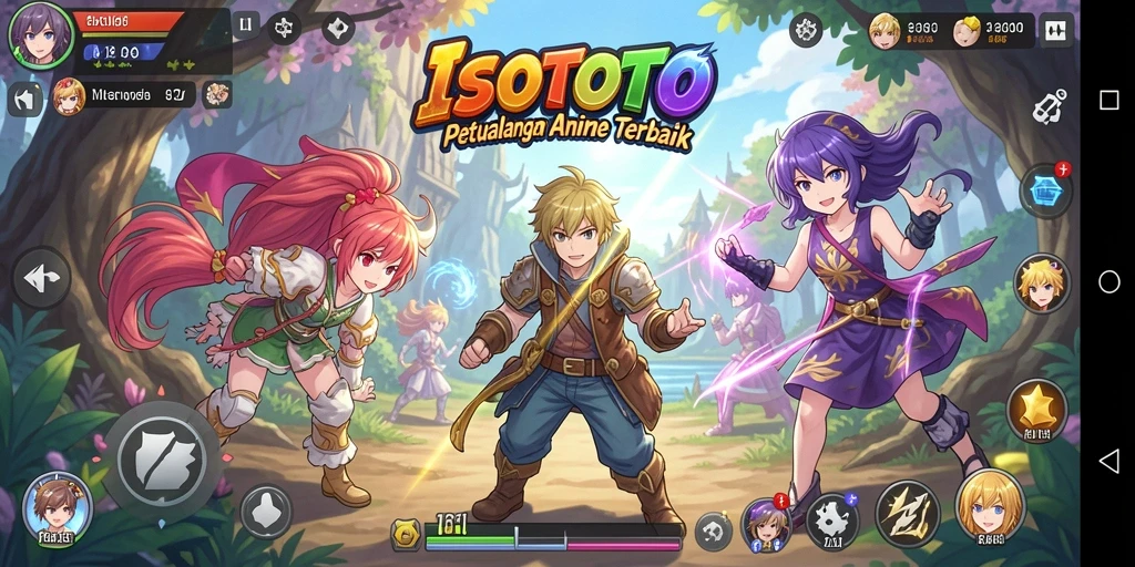 Screenshot ISOTOTO menampilkan aksi seru dalam dunia Anime.