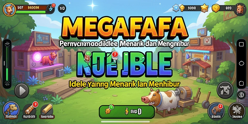 Screenshot gameplay <strong>MEGAFAFA</strong> yang menampilkan aksi karakter dalam permainan Idle.