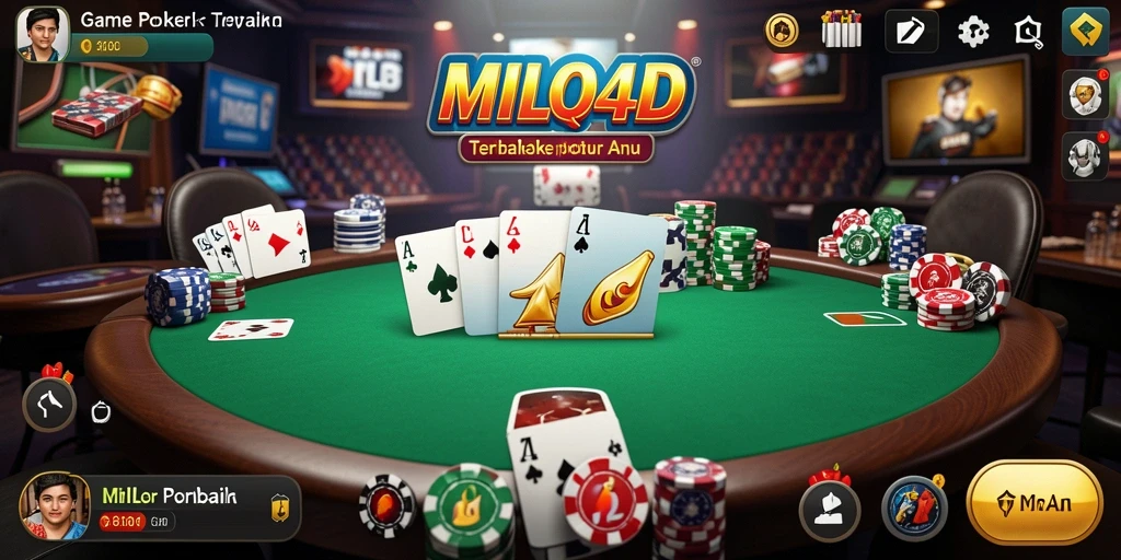 Tangkapan layar MILO4D menampilkan aksi seru permainan poker.