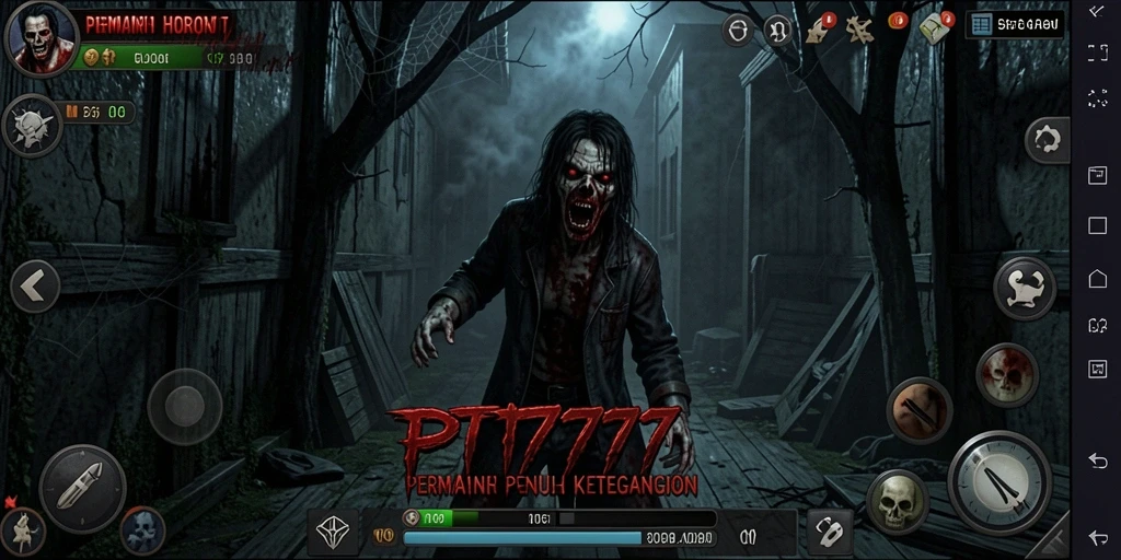Gameplay mendebarkan PT777 dengan atmosfer horor yang mencekam.