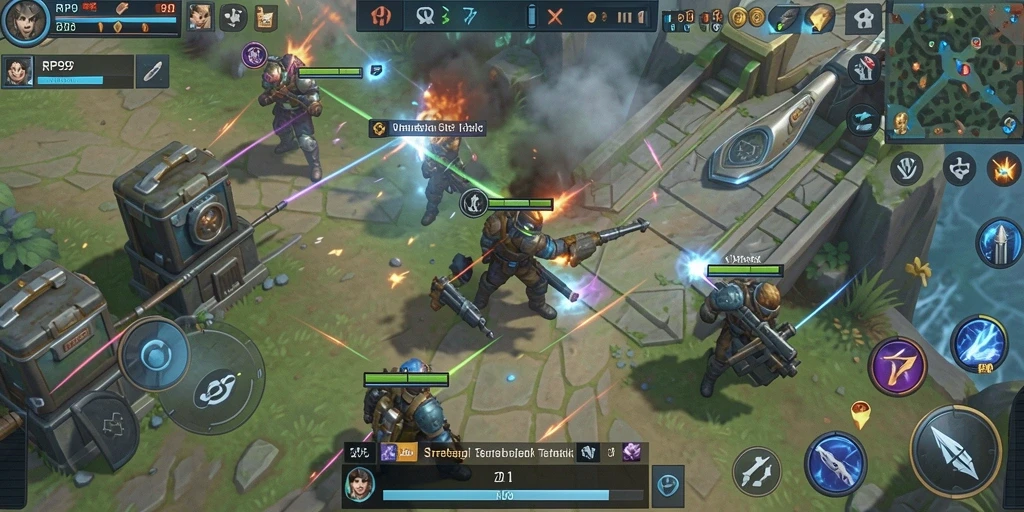 Screenshot menampilkan gameplay menegangkan dan strategi di RP99.